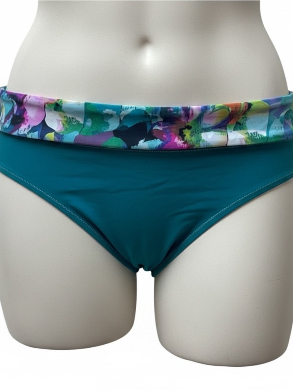 Profile by Gottex blue/green multicolor floral bikini bottoms size 14